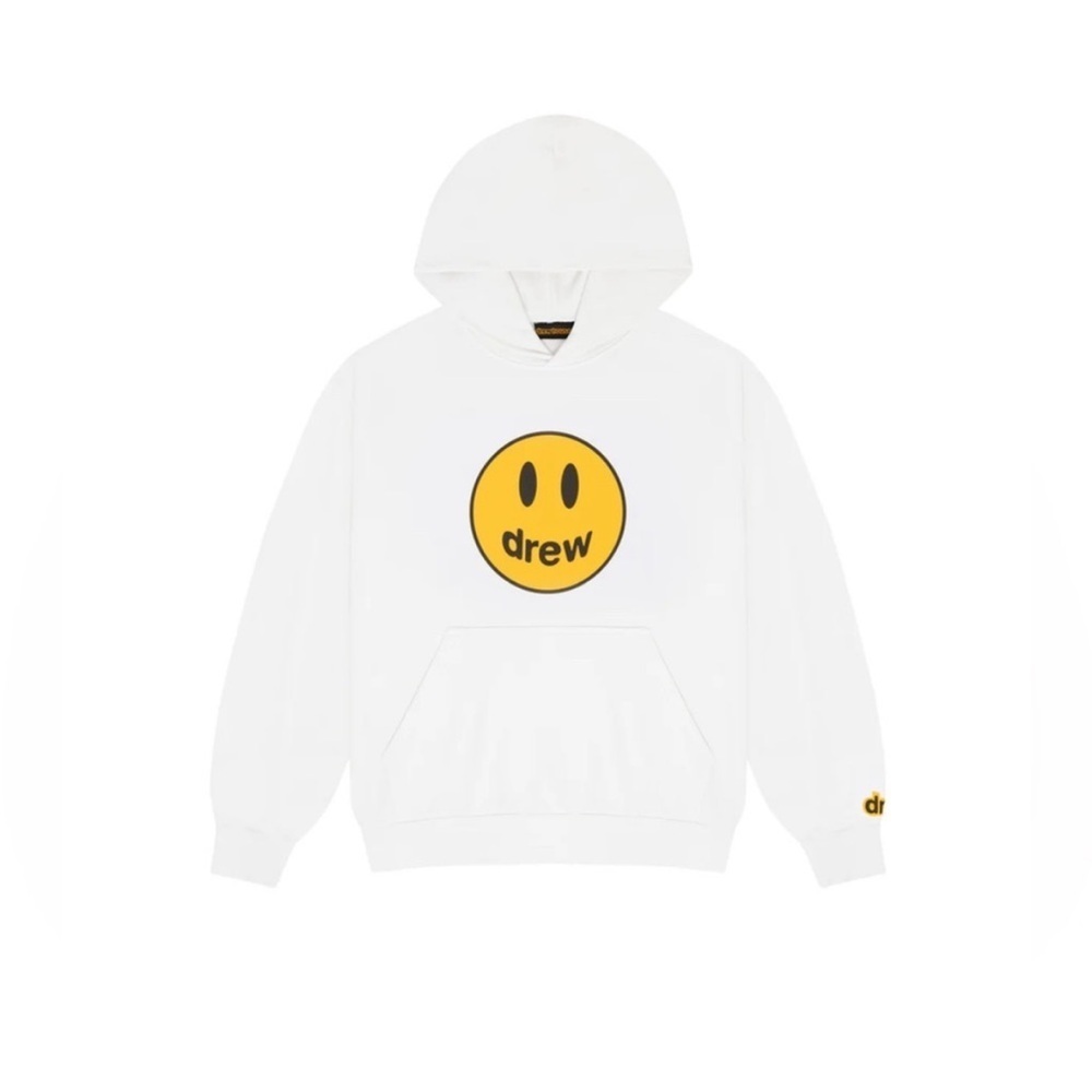 Drew House Smiley Mascot White oversize Hoodie Justin Bieber size XXS/Small - Picture 2 of 7